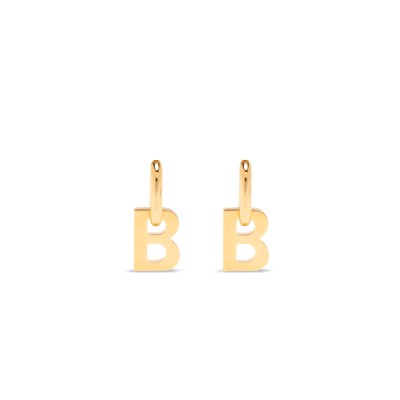 BALENCIAGA WOMEN'S B CHAIN XL EARRINGS IN GOLD 599233TZ99G0027